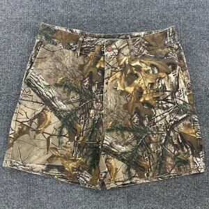 Students Golf Men’s Tahoe Real Tree Camo Twill Shorts Y2K Workwear Canvas 34
